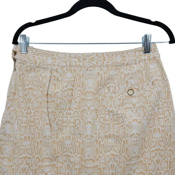 EP Pro Golf Skort 8 Beige Snake Print Skirt Short Lined Stretch Cotton Pockets - Picture 9 of 11